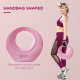 SPORTNOW 12kg Kettlebell, Soft Kettle Bell with Wide Handle for Home Gym, Weight Lifting, Strength Training, Pink