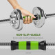 SPORTNOW 20kg Adjustable Weights Dumbbells Set, 2-in-1 Dumbbells and Barbell with Non-slip Handle, Free Weights Set for Home Gym