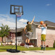 SPORTNOW Basketball Hoop Outdoor, Basketball Hoop and Stand with 10-Level Adjustable Height, Weighted Base, Portable on Wheels, 