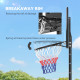 SPORTNOW Basketball Hoop Outdoor, Basketball Hoop and Stand with 10-Level Adjustable Height, Weighted Base, Portable on Wheels, 