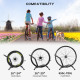 SPORTNOW Bike Floor Stand Set of 2, Portable Bike Rack for 16&quot;-29&quot; Kid&#039;s/Mountain/Road Bikes Garage Indoor Outdoor Use