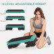 SPORTNOW Fitness Stepper, 3-Height Adjustable Aerobic Step, Non-Slip Exercise Step Board for Home Gym Office Workout, 10.5cm, 15