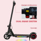 SPORTNOW Folding Electric Scooter for Kids Age 6-14 with Dual Brakes, Front Suspension, LED Colourful Lights and Display, 6.8kg 