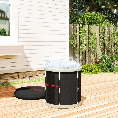 SPORTNOW Ice Bath Tub Outdoor, 210L Portable Cold Water Therapy Tub, Recovery Cold Plunge Pool with Lid, Cover and Carry Bag for