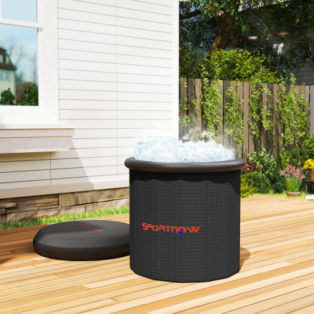 SPORTNOW Ice Bath Tub Outdoor, 300L Portable Cold Water Therapy Tub, Recovery Cold Plunge Pool with Lid, Cover and Carry Bag for