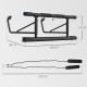 SPORTNOW Pull-Up Bar Doorway with Resistance Bands, No Drilling Chin-Up Bar Push Up Stand with Padded Handles for Home Gym Exerc