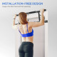 SPORTNOW Pull-Up Bar Doorway with Resistance Bands, No Drilling Chin-Up Bar Push Up Stand with Padded Handles for Home Gym Exerc