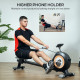 SPORTNOW Rowing Machine, 16-Level Magnetic Rower Machine with LCD Monitor and Phone Holder, Vertical Storage, for Home Gym Cardi