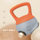 SPORTNOW Soft Kettlebell, 10kg Kettle Bell with Non-Slip Handle for Home Gym Weight Lifting and Strength Training, Orange and Gr