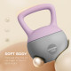 SPORTNOW Soft Kettlebell, 10kg Kettle Bell with Non-Slip Handle for Home Gym Weight Lifting and Strength Training, Purple and Gr