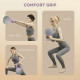 SPORTNOW Soft Kettlebell, 10kg Kettle Bell with Non-Slip Handle for Home Gym Weight Lifting and Strength Training, Purple and Gr
