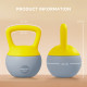SPORTNOW Soft Kettlebell, 10kg Kettle Bell with Non-Slip Handle for Home Gym Weight Lifting and Strength Training, Yellow and Gr