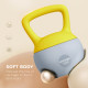 SPORTNOW Soft Kettlebell, 10kg Kettle Bell with Non-Slip Handle for Home Gym Weight Lifting and Strength Training, Yellow and Gr