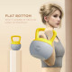 SPORTNOW Soft Kettlebell, 10kg Kettle Bell with Non-Slip Handle for Home Gym Weight Lifting and Strength Training, Yellow and Gr