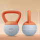 SPORTNOW Soft Kettlebell, 4kg Kettle Bell with Non-Slip Handle for Home Gym Weight Lifting and Strength Training, Orange and Gre
