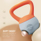 SPORTNOW Soft Kettlebell, 4kg Kettle Bell with Non-Slip Handle for Home Gym Weight Lifting and Strength Training, Orange and Gre