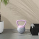 SPORTNOW Soft Kettlebell, 4kg Kettle Bell with Non-Slip Handle for Home Gym Weight Lifting and Strength Training, Purple and Gre