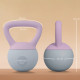 SPORTNOW Soft Kettlebell, 4kg Kettle Bell with Non-Slip Handle for Home Gym Weight Lifting and Strength Training, Purple and Gre