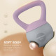 SPORTNOW Soft Kettlebell, 4kg Kettle Bell with Non-Slip Handle for Home Gym Weight Lifting and Strength Training, Purple and Gre