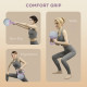SPORTNOW Soft Kettlebell, 4kg Kettle Bell with Non-Slip Handle for Home Gym Weight Lifting and Strength Training, Purple and Gre