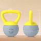 SPORTNOW Soft Kettlebell, 4kg Kettle Bell with Non-Slip Handle for Home Gym Weight Lifting and Strength Training, Yellow and Gre