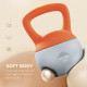 SPORTNOW Soft Kettlebell, 6kg Kettle Bell with Non-Slip Handle for Home Gym Weight Lifting and Strength Training, Orange and Gre