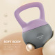 SPORTNOW Soft Kettlebell, 6kg Kettle Bell with Non-Slip Handle for Home Gym Weight Lifting and Strength Training, Purple and Gre