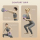 SPORTNOW Soft Kettlebell, 6kg Kettle Bell with Non-Slip Handle for Home Gym Weight Lifting and Strength Training, Purple and Gre