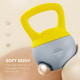 SPORTNOW Soft Kettlebell, 6kg Kettle Bell with Non-Slip Handle for Home Gym Weight Lifting and Strength Training, Yellow and Gre