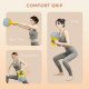 SPORTNOW Soft Kettlebell, 6kg Kettle Bell with Non-Slip Handle for Home Gym Weight Lifting and Strength Training, Yellow and Gre