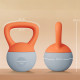 SPORTNOW Soft Kettlebell, 8kg Kettle Bell with Non-Slip Handle for Home Gym Weight Lifting and Strength Training, Orange and Gre
