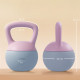 SPORTNOW Soft Kettlebell, 8kg Kettle Bell with Non-Slip Handle for Home Gym Weight Lifting and Strength Training, Purple and Gre