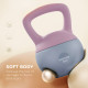 SPORTNOW Soft Kettlebell, 8kg Kettle Bell with Non-Slip Handle for Home Gym Weight Lifting and Strength Training, Purple and Gre