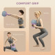 SPORTNOW Soft Kettlebell, 8kg Kettle Bell with Non-Slip Handle for Home Gym Weight Lifting and Strength Training, Purple and Gre