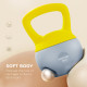 SPORTNOW Soft Kettlebell, 8kg Kettle Bell with Non-Slip Handle for Home Gym Weight Lifting and Strength Training, Yellow and Gre