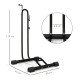 SPORTNOW Vertical &amp; Horizontal Bike Rack Bicycle Storage Stand with Adjustable Hooks, Fits 6&quot;-28&quot; and 700c Bikes