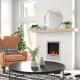 Stainless Steel Ethanol Fireplace Insert, Bioethanol Fire, Indoor Ethanol Burner with 0.9 Litres Volume, Cover Lid, Burns for Up