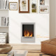 Stainless Steel Ethanol Fireplace Insert, Bioethanol Fire, Indoor Ethanol Burner with 0.9 Litres Volume, Cover Lid, Burns for Up
