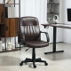 Swivel Executive Chair PU Leather Computer Desk Chair, Dark Brown