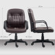 Swivel Executive Chair PU Leather Computer Desk Chair, Dark Brown
