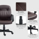 Swivel Executive Chair PU Leather Computer Desk Chair, Dark Brown