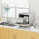 Table Top Dishwasher, Mini Countertop Dishwasher with Built-in 6L Water Tank, 6 Programs, Touch Control, LED Display, 4 Place Se
