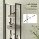 Tall Bathroom Cabinet with 3 Shelves, Slim Storage Cabinet with Adjustable Shelf, Narrow Tallboy Cupboard, Bathroom Storage Unit