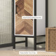Tall Bathroom Cabinet with 3 Shelves, Slim Storage Cabinet with Adjustable Shelf, Narrow Tallboy Cupboard, Bathroom Storage Unit