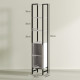 Tall Bathroom Cabinet with 3 Shelves, Slim Storage Cabinet with Adjustable Shelf, Narrow Tallboy Cupboard, Bathroom Storage Unit