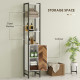 Tall Bathroom Cabinet with 3 Shelves, Slim Storage Cabinet with Adjustable Shelf, Narrow Tallboy Cupboard, Bathroom Storage Unit