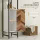 Tall Bathroom Cabinet with 3 Shelves, Slim Storage Cabinet with Adjustable Shelf, Narrow Tallboy Cupboard, Bathroom Storage Unit