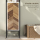 Tall Bathroom Cabinet with 3 Shelves, Slim Storage Cabinet with Adjustable Shelf, Narrow Tallboy Cupboard, Bathroom Storage Unit