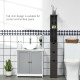Tall Bathroom Cabinet, Freestanding Bathroom Storage Cabinet with 2-Tier Shelf and Drawers, Narrow Cupboard Storage Unit, Brown