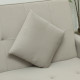 Three-Person Velvet-Feel Sofa Bed - Beige